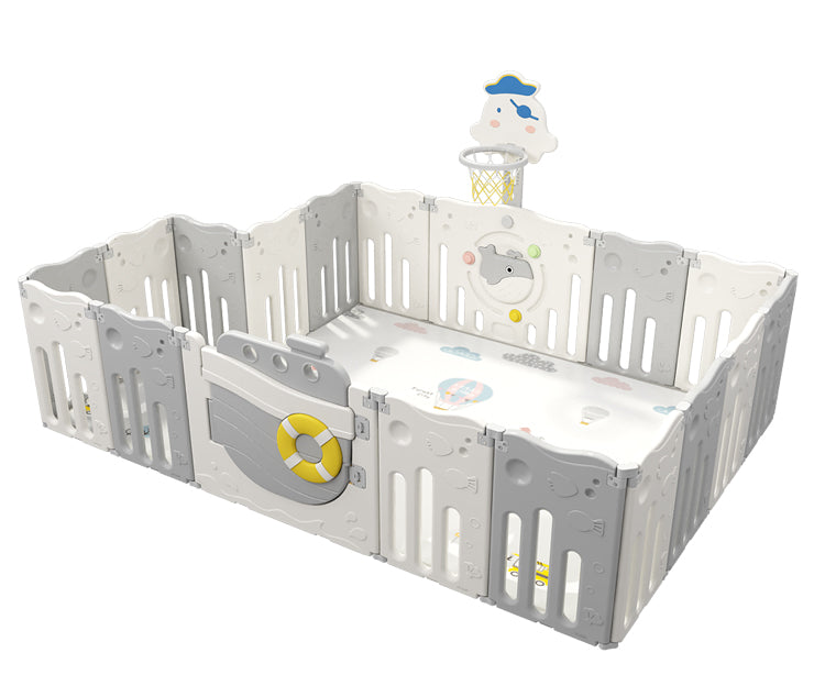 Lucellia® Inklapbare Grondbox Baby – XXL Speelbox met Dubbelzijdige Speelmat en Accesoires