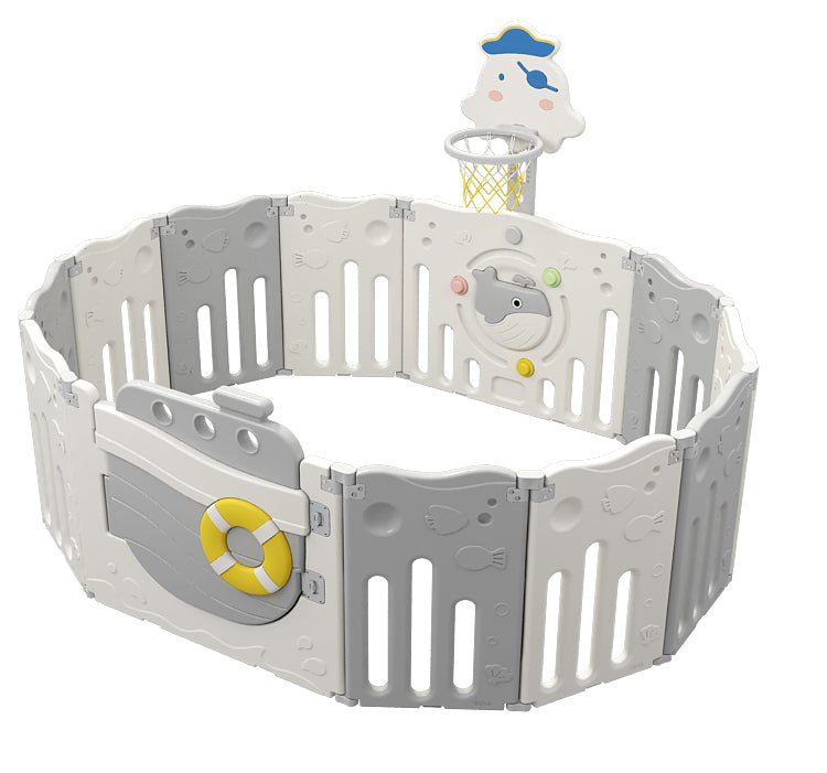 Lucellia® Inklapbare Grondbox Baby – XXL Speelbox met Dubbelzijdige Speelmat en Accesoires