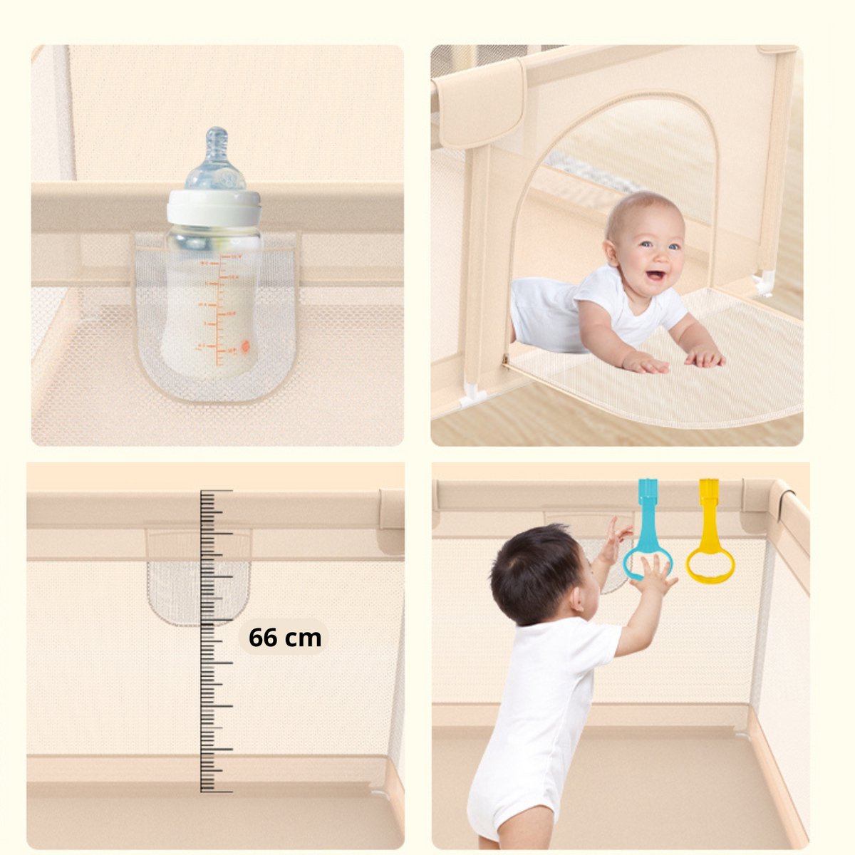 Lucellia® Grondbox Baby – Speelbox met Mat & Ballen – Meerdere maten & kleuren