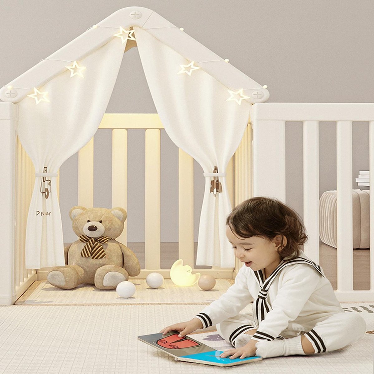 Lucellia® Grondbox XXL – 5-in-1 Babybox 180x200 cm