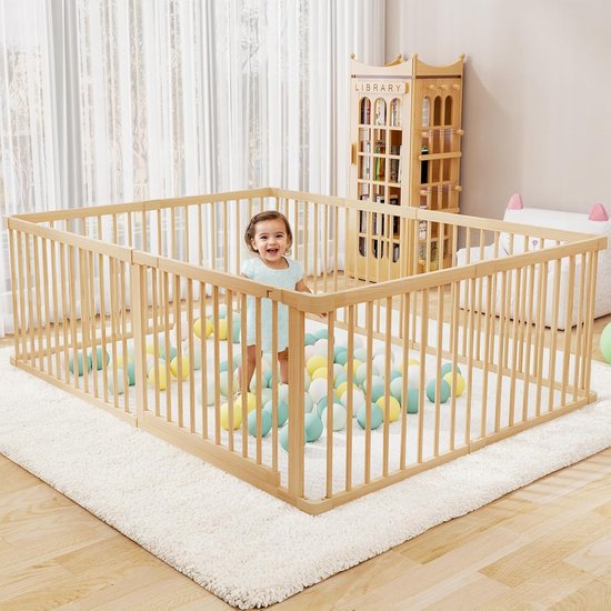Lucellia® Houten Grondbox – Massieve Babybox – Meerdere Maten & Kleuren