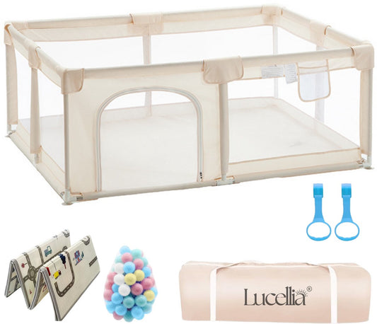 Lucellia® Grondbox Baby – Speelbox met Mat & Ballen – Meerdere maten & kleuren