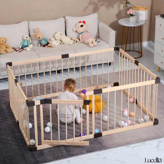 Lucellia® Houten Grondbox – Massieve Babybox – Meerdere Maten & Kleuren